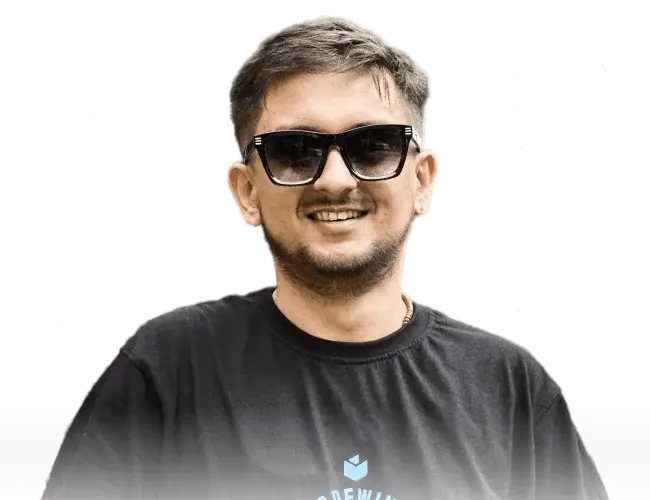 Pujan Chapagain wearing sunglasses